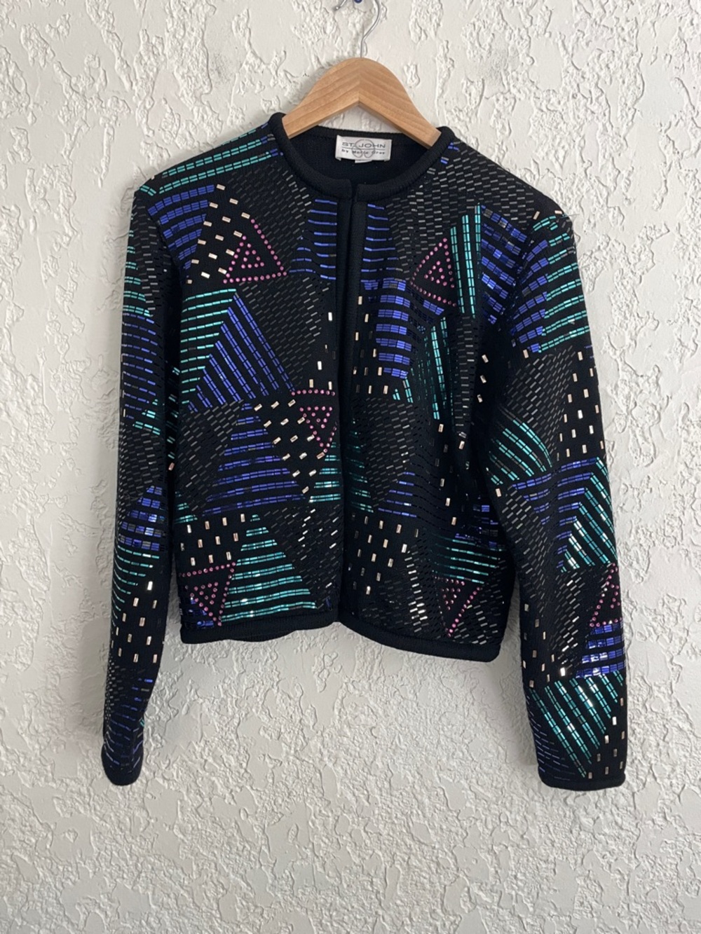St. John by Marie Grey RARE Vintage 90s Sequin Evening Jacket